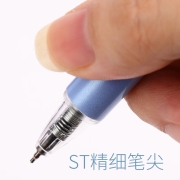 乐炫 可擦笔热可擦中性笔0.5mm子弹头按动签字笔水笔摩易擦魔力擦小学生卡通可檫笔涂改水性笔文具 蓝色12支