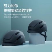 京东京造 LATIT系列 骑行头盔 电动自行车头盔 一体成型 可充电LED尾灯 四季通用 休闲轻便半盔 磨砂黑大号