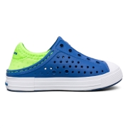 Skechers斯凯奇童鞋男女同款一脚蹬撞色休闲凉鞋91995N/302063N BLLM蓝色/柠檬色 24