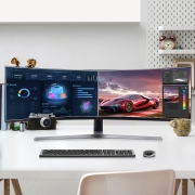 三星（SAMSUNG）49英寸 带鱼屏 144Hz 1800R曲面 HDR600 量子点 Free-sync CHG9 电竞显示器 C49HG90DMC