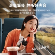 绿联 HiTune T3蓝牙耳机 ANC主动降噪音乐耳机 蓝牙5.2游戏耳机 真无线运动耳机 通用苹果华为小米手机 90206
