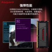 阿斯加特（Asgard）16GB DDR4 3200 笔记本内存条 列-精选颗粒/稳定兼容