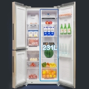 康佳（KONKA）370升薄壁对开门电冰箱 T型 风冷无霜 电脑温控宽幅变温节能保鲜 水润鲜超薄系列BCD-370WEGX6S