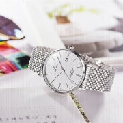 天王表(TIANWANG)手表 Twinkle系列钢带机械表时尚男士手表白色GS51016S.D.S.W