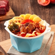 杨国福麻辣烫麻辣牛腩+麻辣午餐肉组合3盒装自热火锅