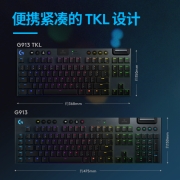 罗技（G） G913 TKL机械键盘无线蓝牙双模游戏电竞超薄电脑吃鸡全尺寸背光矮轴 G913 TKL黑-T轴（茶轴）