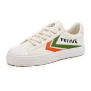feiyue/飞跃小白鞋女平底2022秋季新款帆布鞋学生百搭休闲运动鞋