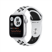 Apple【A+会员专享】Watch SENike GPS款 40毫米 银色铝金属表壳 白金配黑色Nike运动表带【运动健身套装】