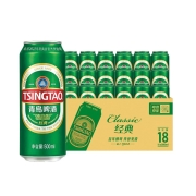 88vip：青岛啤酒经典500ml*18听+凑单品