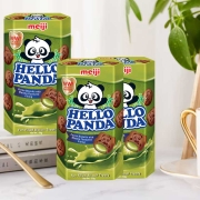 明治（meiji）新加坡进口 小熊饼干 抹茶夹心 儿童零食 饼干蛋糕 休闲食品小零食 独立包装50g