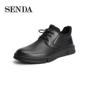 SENDA 森达 冬季新款商场同款简约青年平底舒适休闲男短靴V2E33DD1