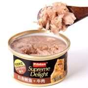 Frisian  富力鲜   猫罐头  白身鲔鱼+牛肉罐头 泰国进口  85g
