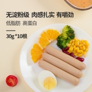 怡力 低脂鸡胸肉肠300克 低脂无淀粉级高蛋白健身餐代餐低脂零食鸡肉肠30g*10支整箱装 鸡胸肉肠（原味）