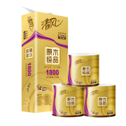 PLUS会员：清风(APP)卷纸 原木金装4层180克*10卷*4件