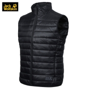 Jack Wolfskin狼爪官方男装秋冬新品户外舒适休闲保暖棉开衫背心运动马甲1204651 1204651-6000/黑色/国际码 M