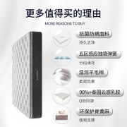 喜临门床垫 五区独袋静音弹簧 2cm乳胶黄麻床垫 卧室双人席梦思床垫1.8米*2米 光年ultra 高奢款ultra 25cm 五区科技独袋+泰国乳胶 1.8*2m