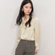 13日10点、限尺码：HOPESHOW 红袖 女士雪纺衬衫 90220360301010