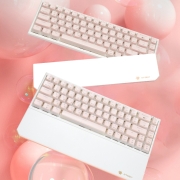 黑峡谷（Hyeku）X1 Pro 三模机械键盘 无线键盘 五脚热插拔 吸音棉 68键PBT透光键帽 白桃西米露 BOX天空蓝轴