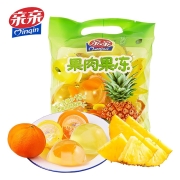 亲亲 零食 果肉果冻 桔子菠萝混合口味520g休闲零食 布丁魔芋果冻