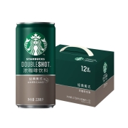 星巴克(Starbucks)星倍醇 经典美式228ml*12罐 小绿罐浓咖啡饮料礼盒装(新老包装随机发货)