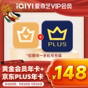 爱奇艺  VIP黄金会员年卡 +京东PLUS会员年卡