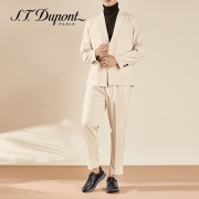 都彭/S.T.Dupont男士牛皮运动鞋免系带跑步鞋舒适羊皮内里22秋E31185309 黑色 37欧码