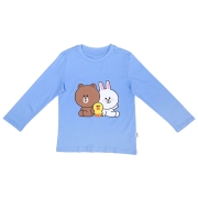 【包邮】LINE FRIENDS布朗熊童装纯棉儿童T恤中大童体桖长袖T恤秋