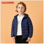 YAYA 鸭鸭羽绒服 鸭鸭儿童轻薄羽绒服2022秋冬新款国标90白鸭绒男童女童羽中大童装