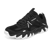 Skechers斯凯奇野火鞋男子城市户外时尚黑色老爹鞋 237526-BKW 黑色/白色 39