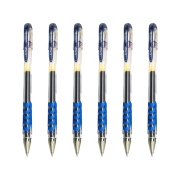 百乐（PILOT）BL-WG-5子弹头防滑中性笔啫喱笔签字笔 蓝黑色 0.5mm 6支装