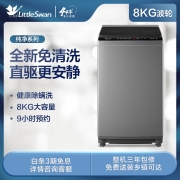 小天鹅（LittleSwan）洗衣机全自动波轮 8公斤家用京品家电大容量变频脱水甩干宿舍租房翻盖 TB80V23DB
