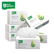 有券的上: 雨森（YUSEN）纯木抽纸系列抽纸抽取式面巾纸 260张*5层*6包