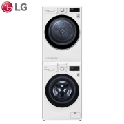LG纤慧洗烘套装10kg蒸汽除菌洗衣机+9kg原装进口双转子变频热泵烘干机 除菌除螨FCY10Y4W+RC90V9AV6W