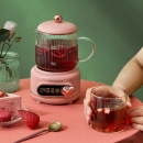 locklock 乐扣乐扣 养生壶 迷你小煮茶器 电炖杯 办公室家用玻璃养生杯 多功能煮茶电炖杯 养生壶-0.5L-粉色