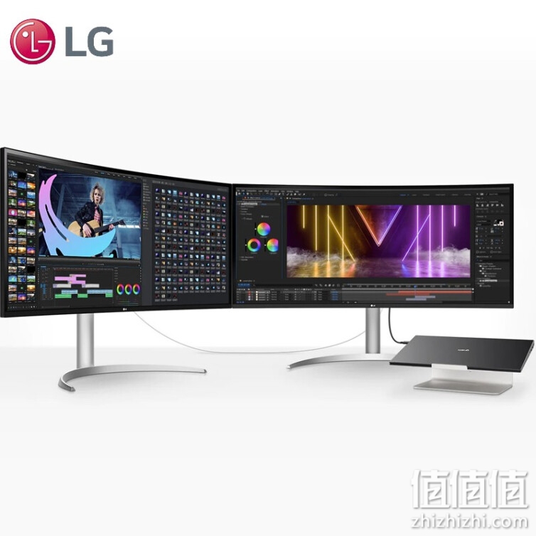 LG 39.7英寸曲面屏幕 准5K显示器 Nano IPS三代面板 硬件校准 5K菊花链 内置音箱 雷电4反向充电96W 设计师 40WP95C