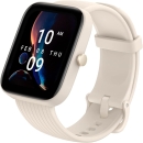 Amazfit Bip 3 Pro 智能手表,适用于 Android iPhone,4 种卫星定位系统,1.7 英寸彩色显示屏,14 天电池寿命,60 多种运动模式,血氧心率监测器,防水(奶油色)