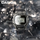 卡西欧（CASIO）手表 G-SHOCK 半透明主题系列手表破冰行动透明灰时尚运动防水男表 DW-5600SK-1DR