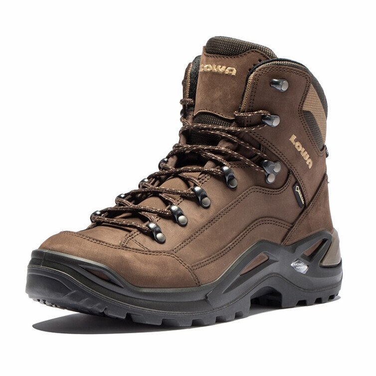LOWA 德国 登山鞋 户外作战靴防水中帮进口徒步鞋 RENEGADE GTX 男款 L310945 深褐色 42