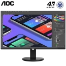 AOC 27英寸4K高清专业电脑显示器IPS屏广视角商用办公节能10.7亿色微边框设计绘图影音可壁挂 U2790VQ 无内置音箱 非升降旋转