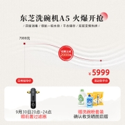 东芝(TOSHIBA)15套 洗碗机嵌入式 独嵌两用 家用全自动 四星消毒 超一级水效 分层洗 变频热风烘干 洗碗机A5
