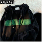 RAMPAGE 美式潮流港风立体连帽卫衣男女ins潮牌宽松街头开衫外套