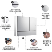 科勒（KOHLER） 【谷爱凌推荐】科勒博纳2.0卫生间镜柜带灯防雾化妆镜面浴室镜柜 镜柜-800mm含横灯