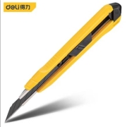 得力(deli) 塑柄美工刀(30°角黑刃）9mmSK4 壁纸刀 DL009H