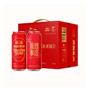 燕京啤酒 吉祥红清爽啤酒 500ml*12罐