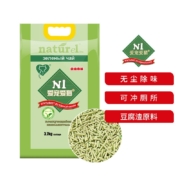 N1 绿茶豆腐猫砂3.7kg京东款升级 2.0小颗粒植物无尘吸水祛味易结团可冲厕所猫沙猫咪用品