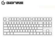 GANSS 高斯GS87D\/104D蓝牙无线机械键盘87\/104键蓝牙双模键盘办公游戏电脑键盘 GS87D 白色白光 有线+蓝牙5.0 87键 德国cherry青轴