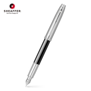 犀飞利（Sheaffer）钢笔 100系列 商务办公学生书法练字墨水笔 黑珐琅F尖