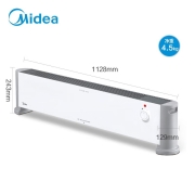 美的（Midea） 石墨烯踢脚线取暖器 家用电暖器 浴室IP24级防水电暖气片移动地暖客厅卧室 经典旋钮款HDV22U 石墨烯速热