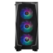 Tt（Thermaltake）途锐X3 黑色 机箱水冷电脑主机（支持ATX/铁网面板/亚克力侧透/办公游戏机箱/背线/U3）