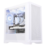 先马（SAMA）颜之神mini AIR版雪装 台式电脑小机箱 标配Type-C/纯白颜值/玻璃侧透/支持M-ATX主板/三面防尘
